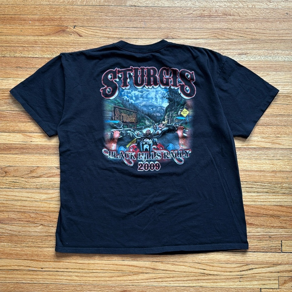 Vintage Y2K Sturgis Biker T-Shirt / 2009 / XL